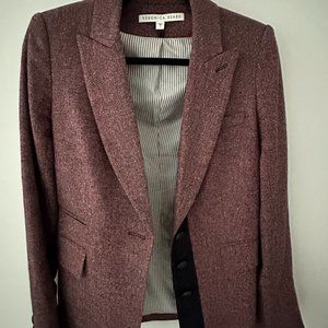 Veronica Beard Dark Pink Tweed Blazer (Sz 4)